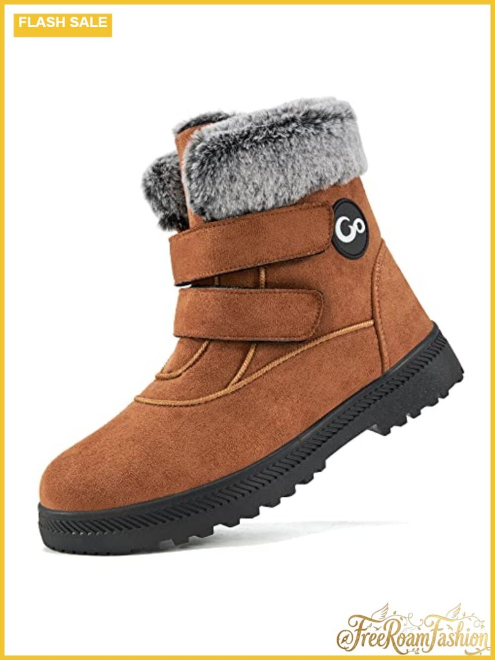 Womens Winter Snow Boots Fur Lined Ankle Booties Suede Non-Slip Outdoor
